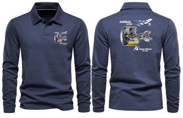 AIRBUS A380 GP7000 LONG SLEEVE  POLO